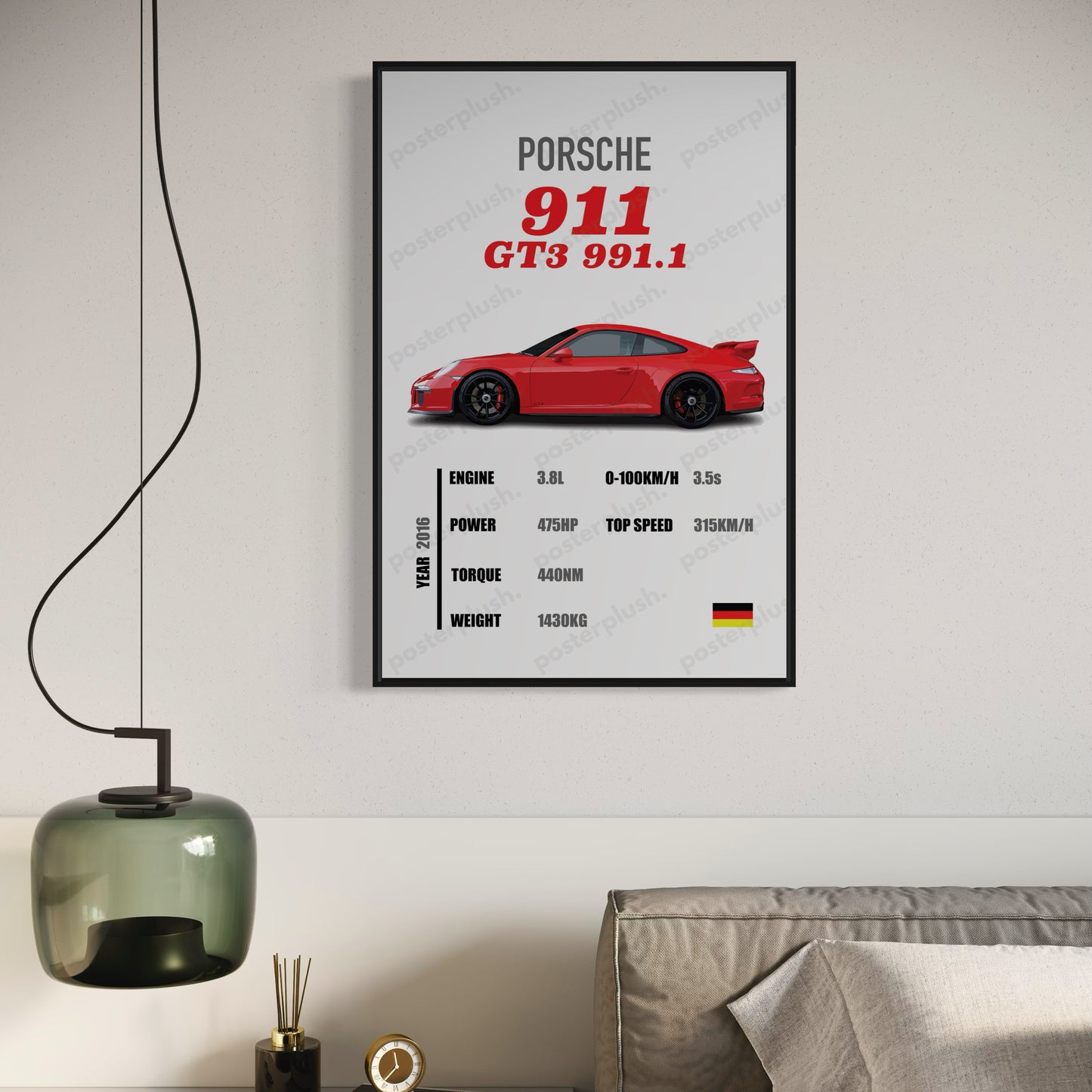 Porsche 911 GT3 991.1 - Specifications Poster
