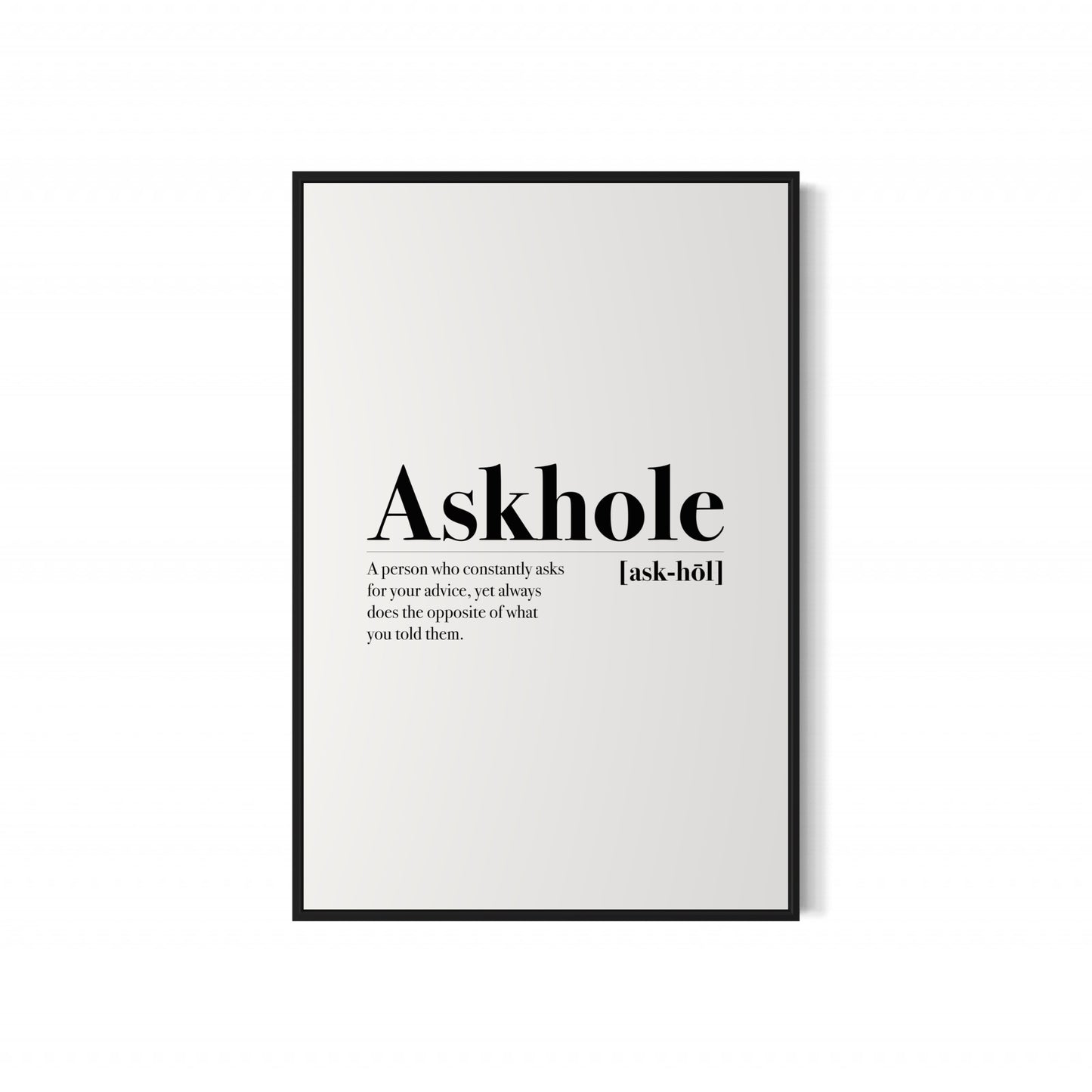 ASKHOLE Poster