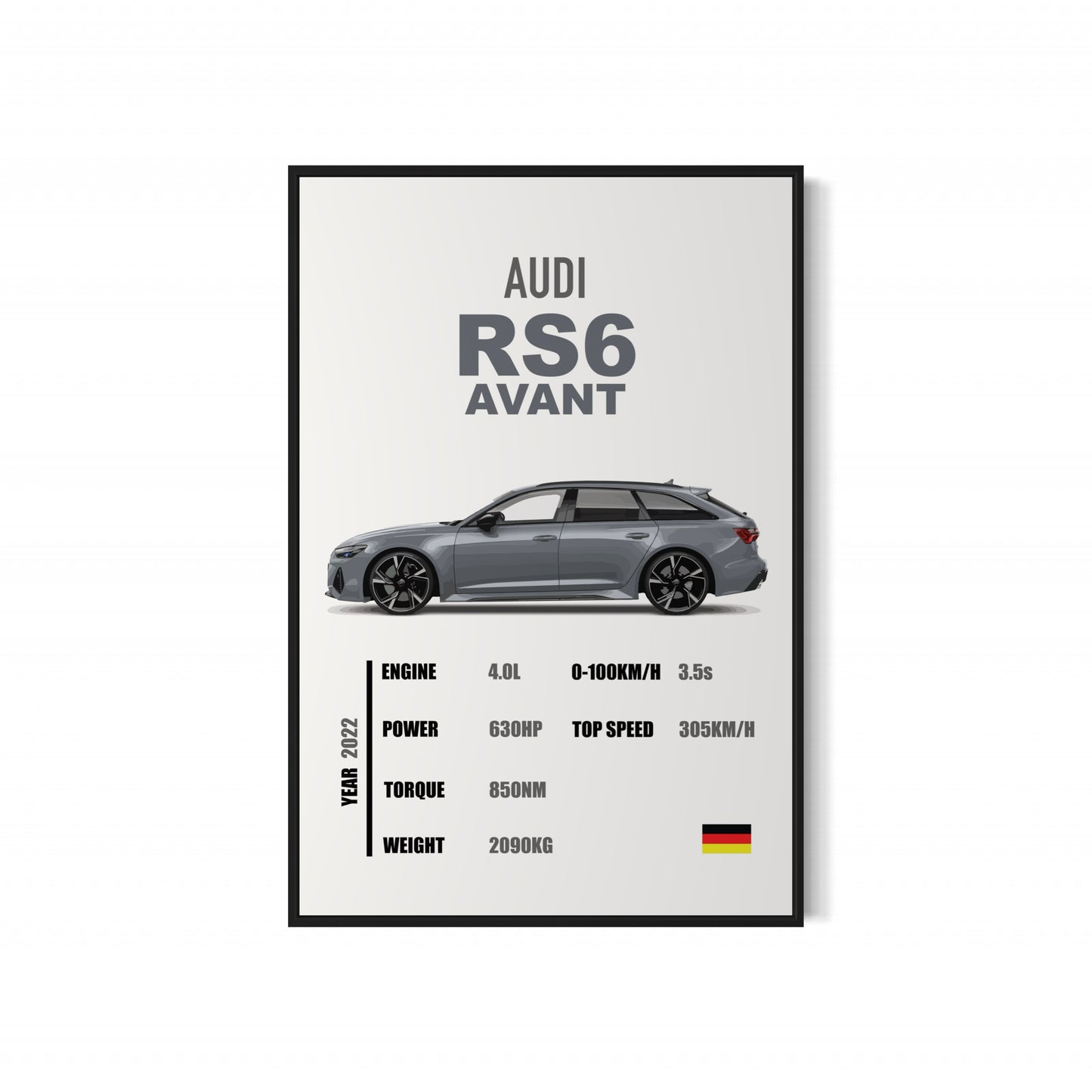 Audi RS6 Avant - Specifications Poster