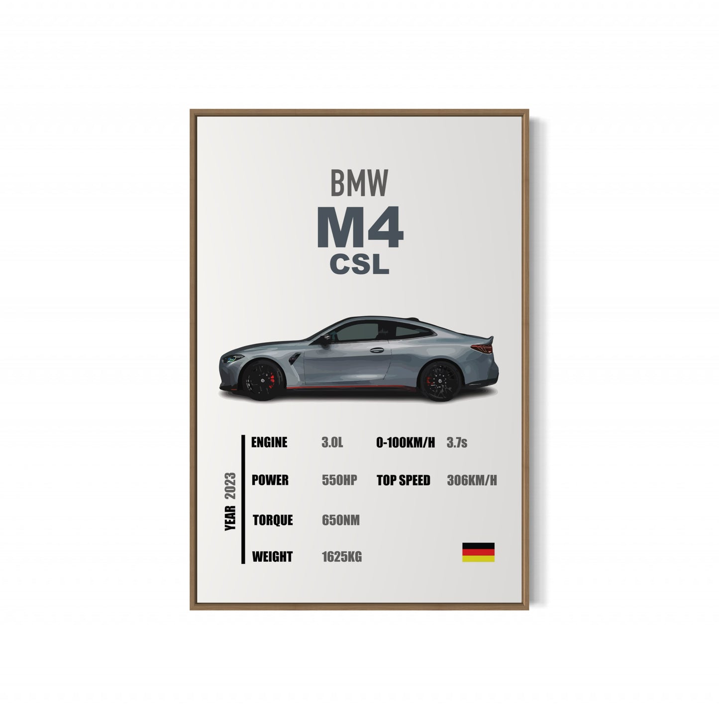 BMW M4 CSL - Specifications Poster