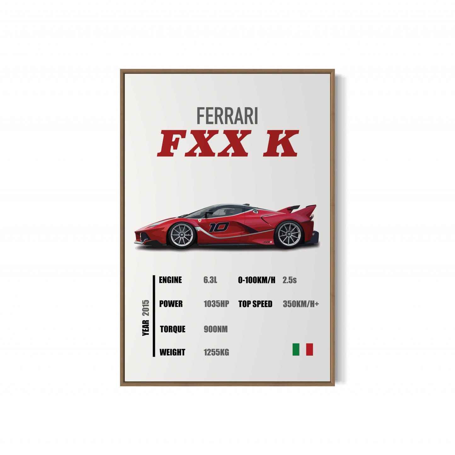 Ferrari FXX K - Specifications Poster