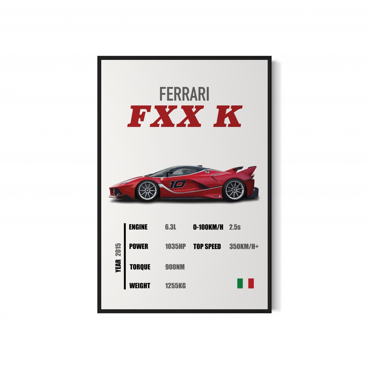 Ferrari FXX K - Specifications Poster