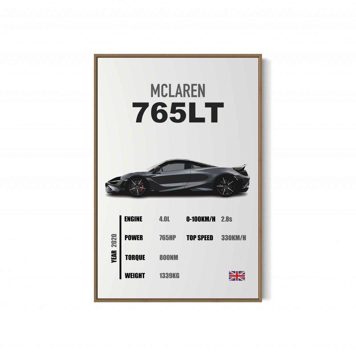 Mclaren 765LT - Specifications Poster