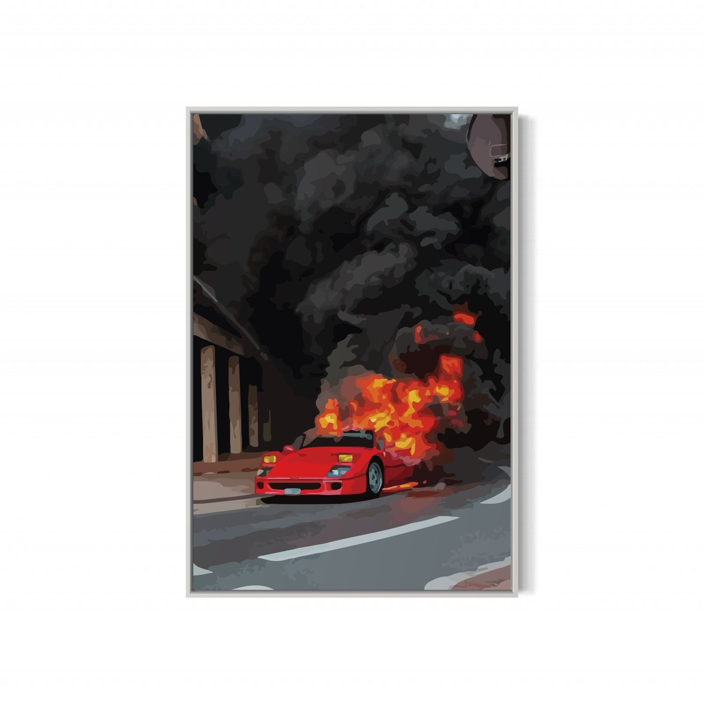 Burning Ferrari Poster