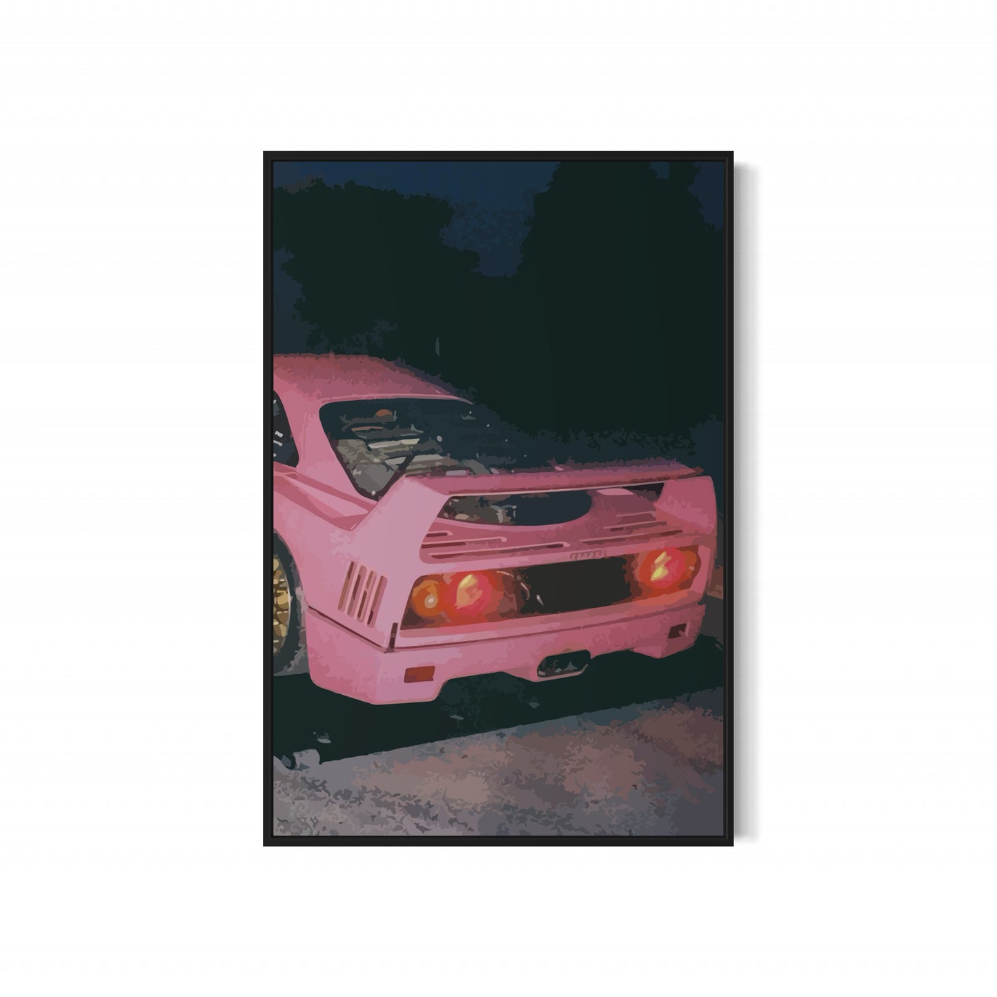 Pink Ferrari F40 Poster