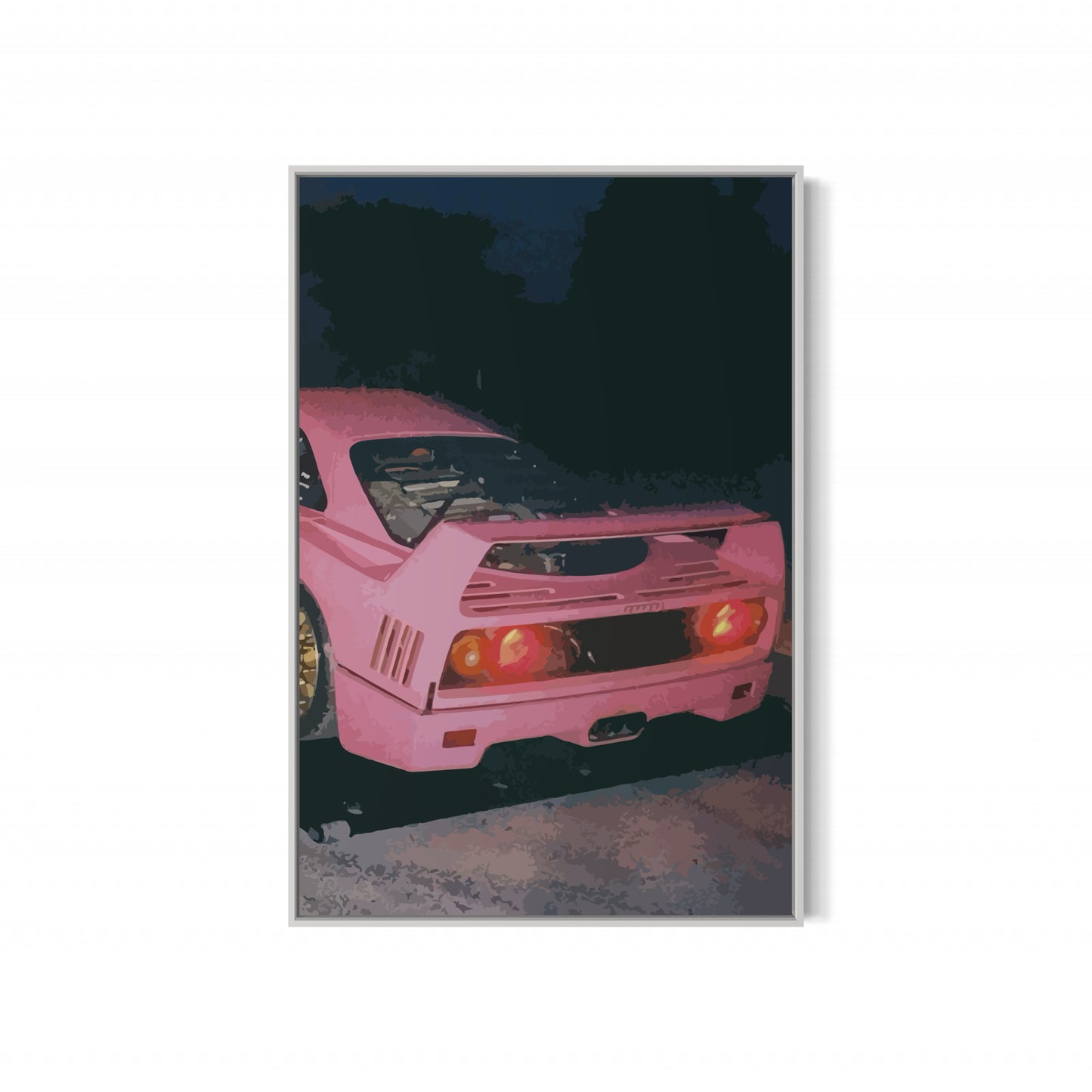 Pink Ferrari F40 Poster