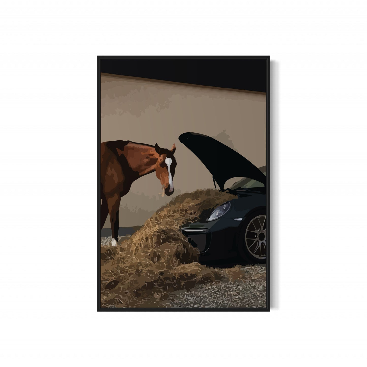 Horse x Porsche Poster