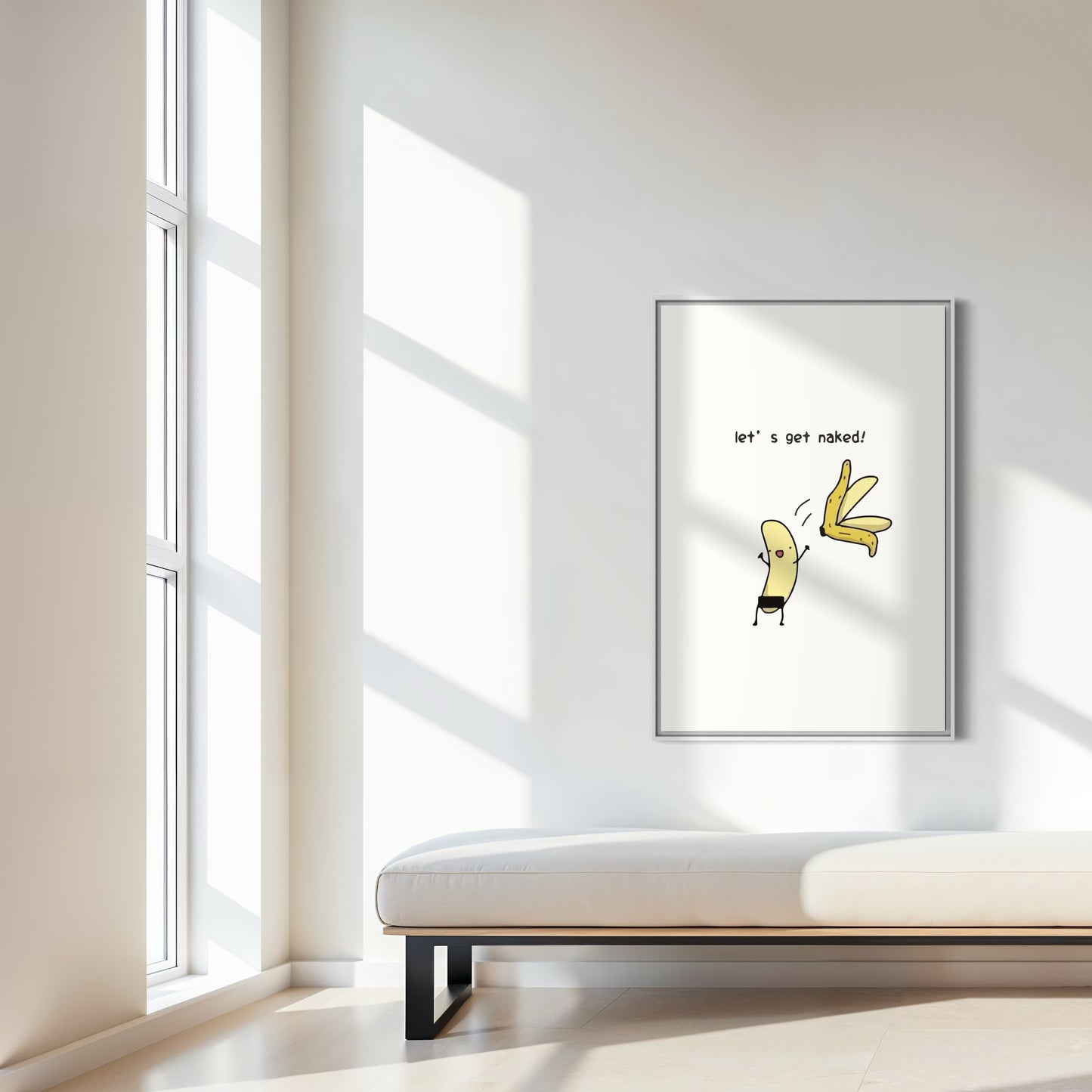 Banana Lets Get Naked Poster