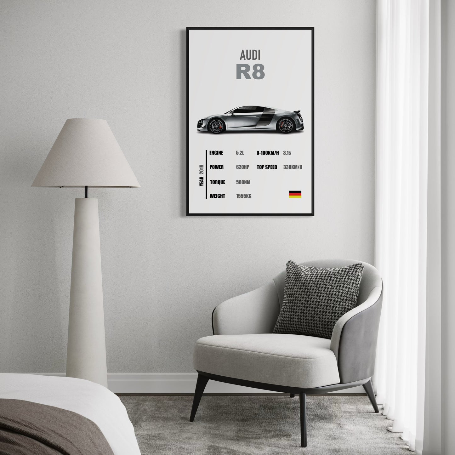 Audi R8 - Specifications Poster
