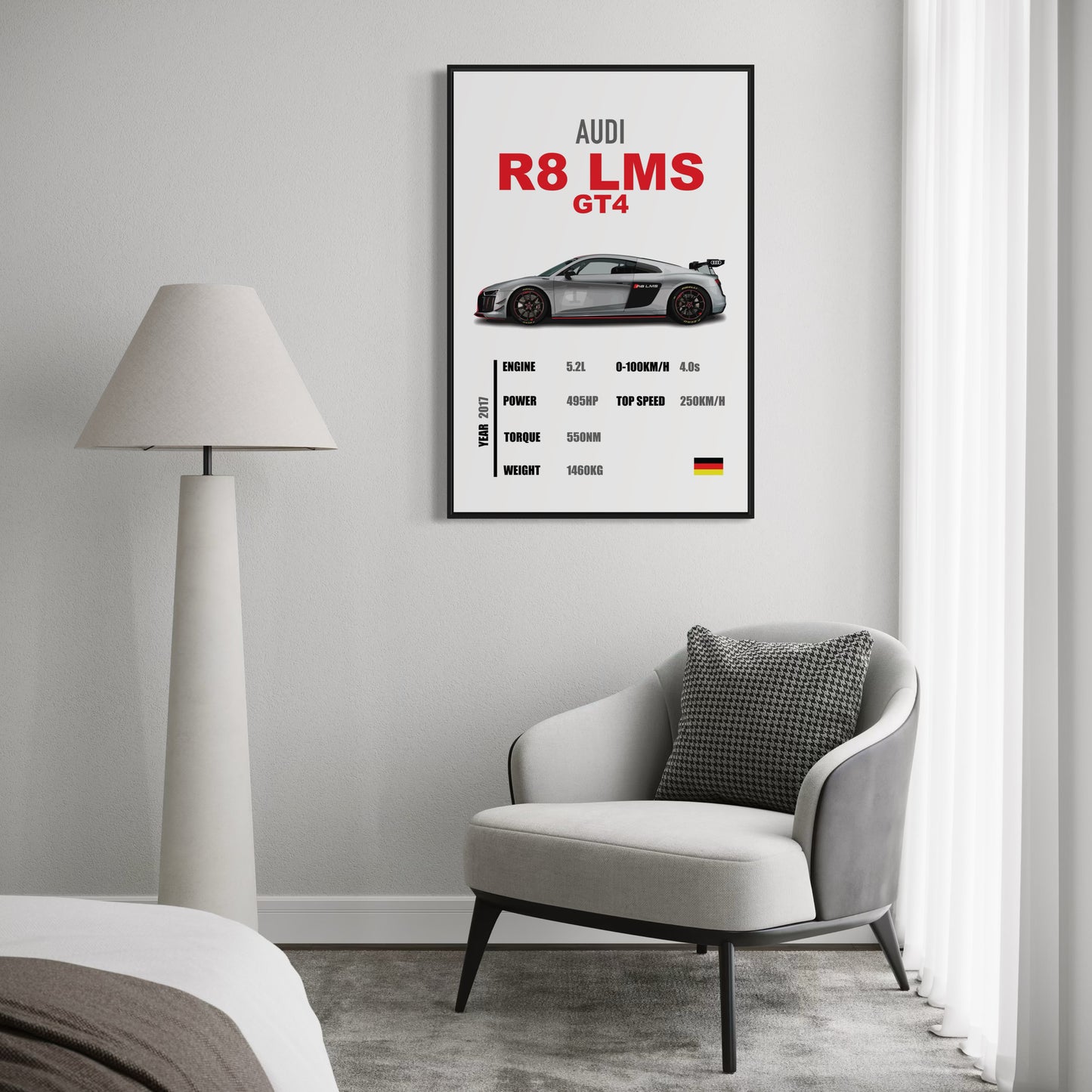 Audi R8 LMS GT4 - Specifications Poster