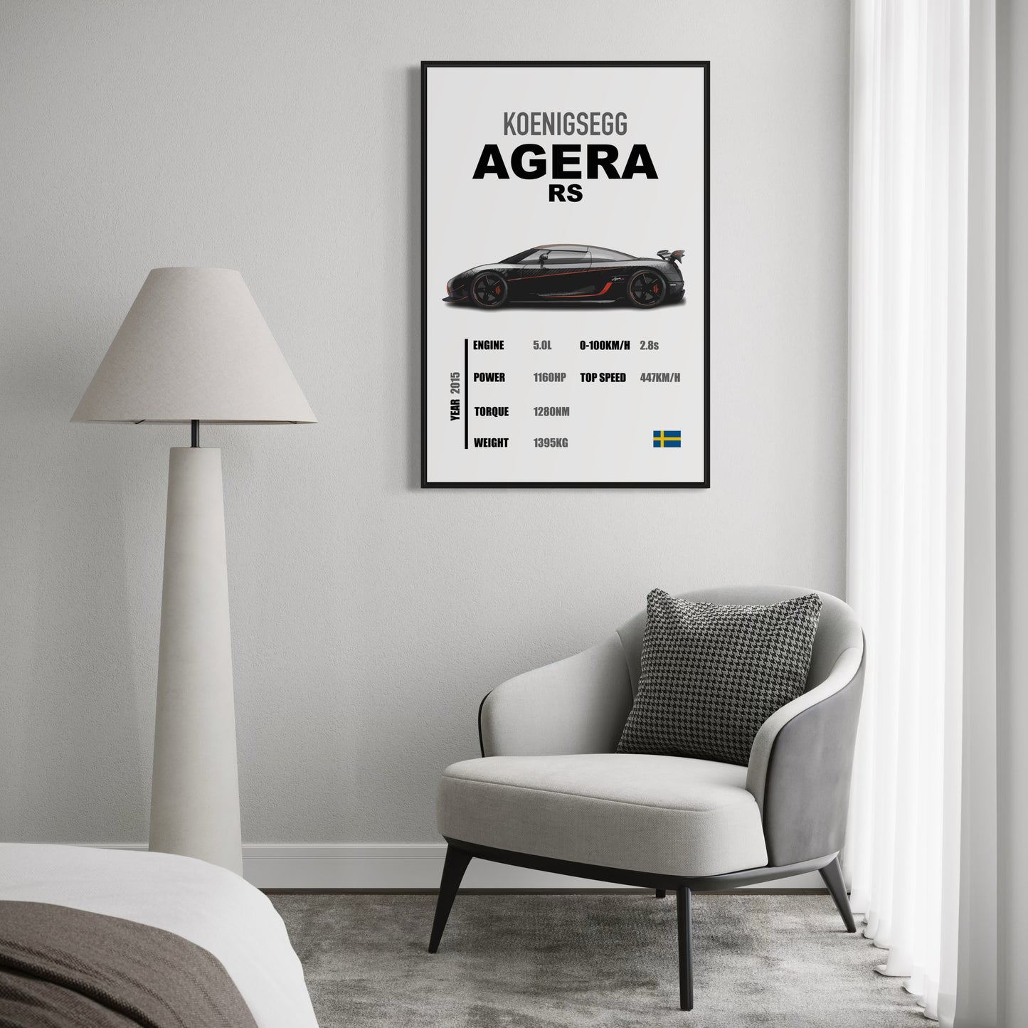 Koenigsegg Agera RS - Specifications Poster