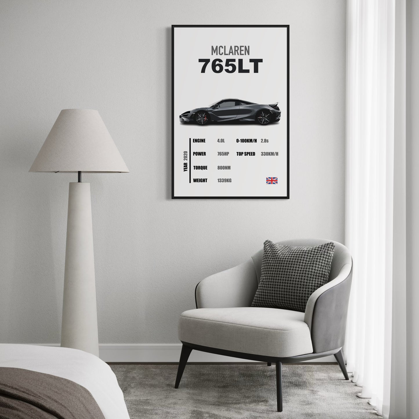 Mclaren 765LT - Specifications Poster