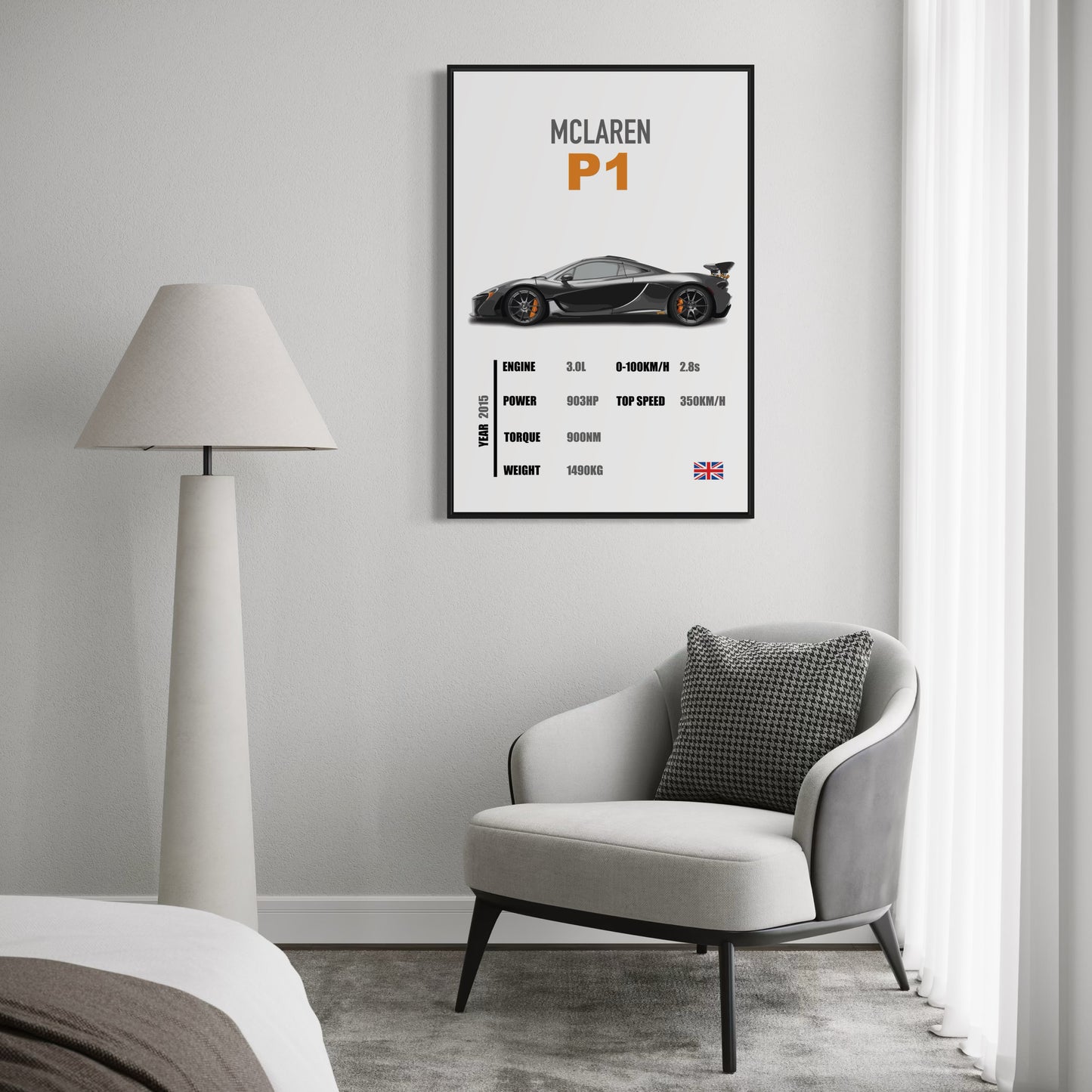 Mclaren P1 - Specifications Poster