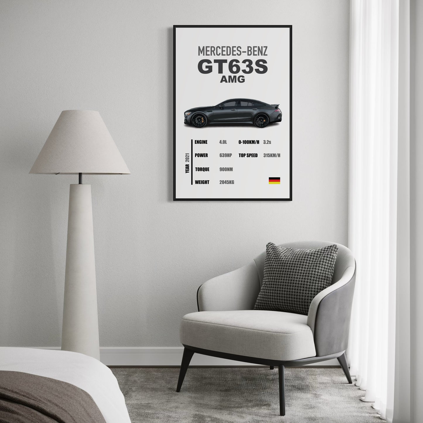 Mercedes-Benz GT63S AMG - Specifications Poster