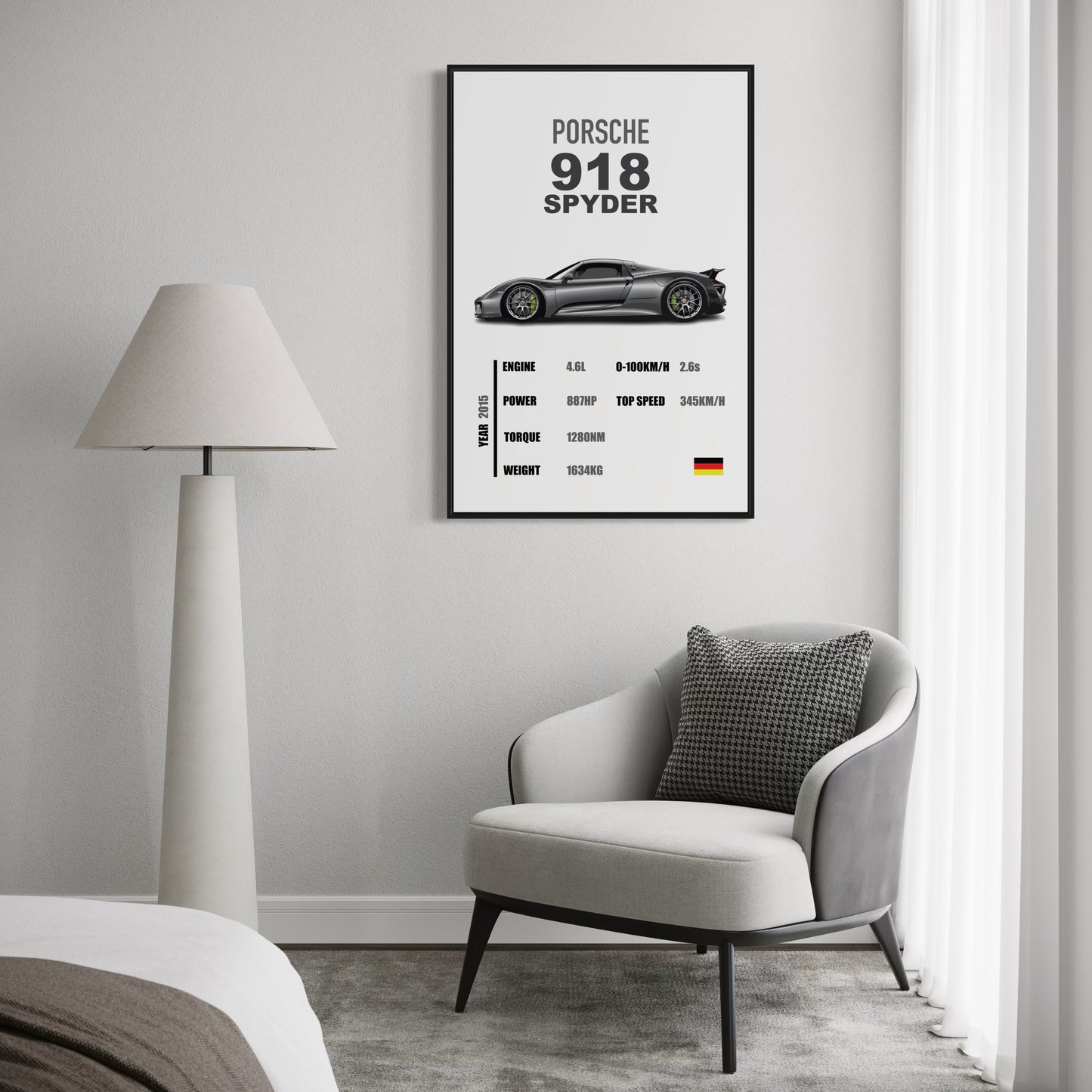 Porsche 918 Spyder - Specifications Poster
