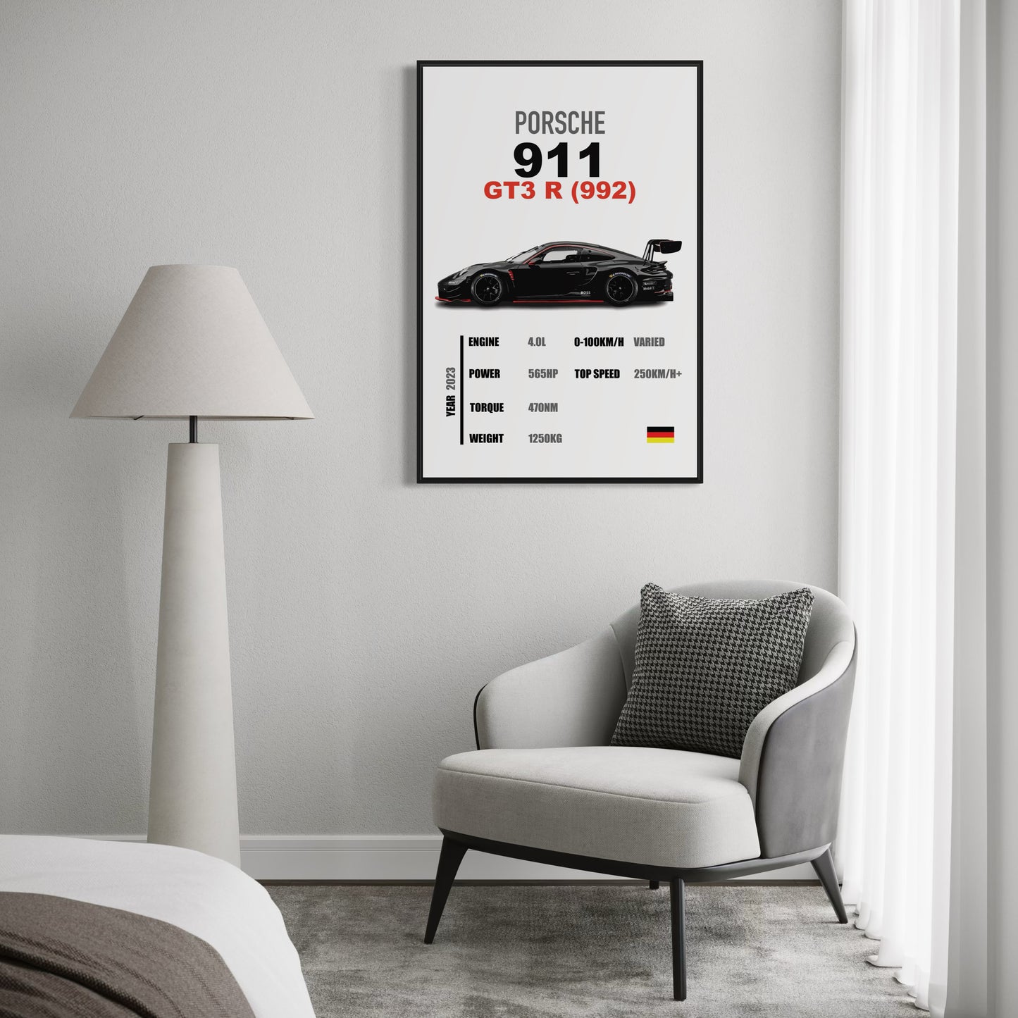 Porsche GT3 R (992) - Specifications Poster