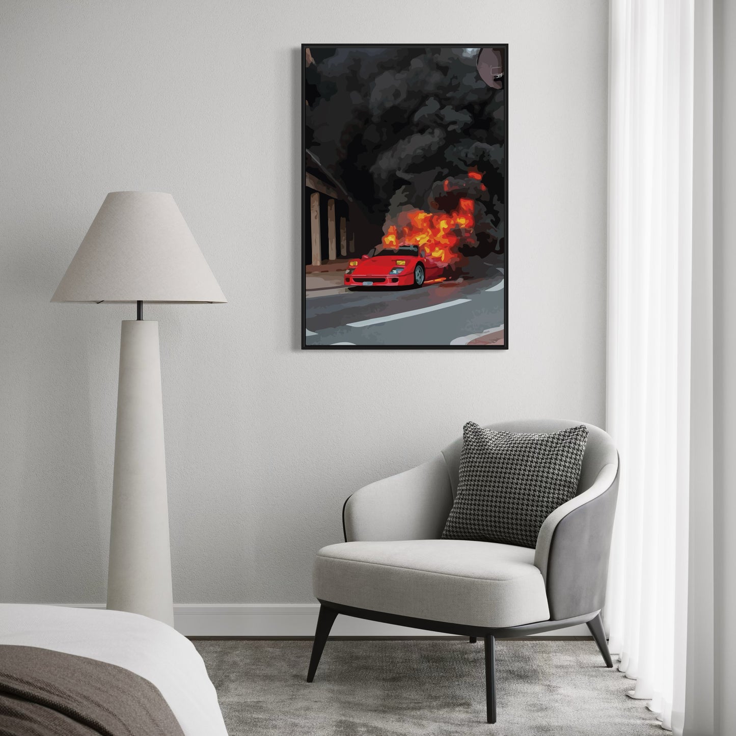 Burning Ferrari Poster