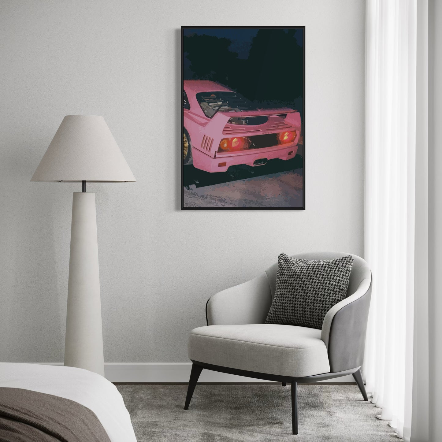 Pink Ferrari F40 Poster