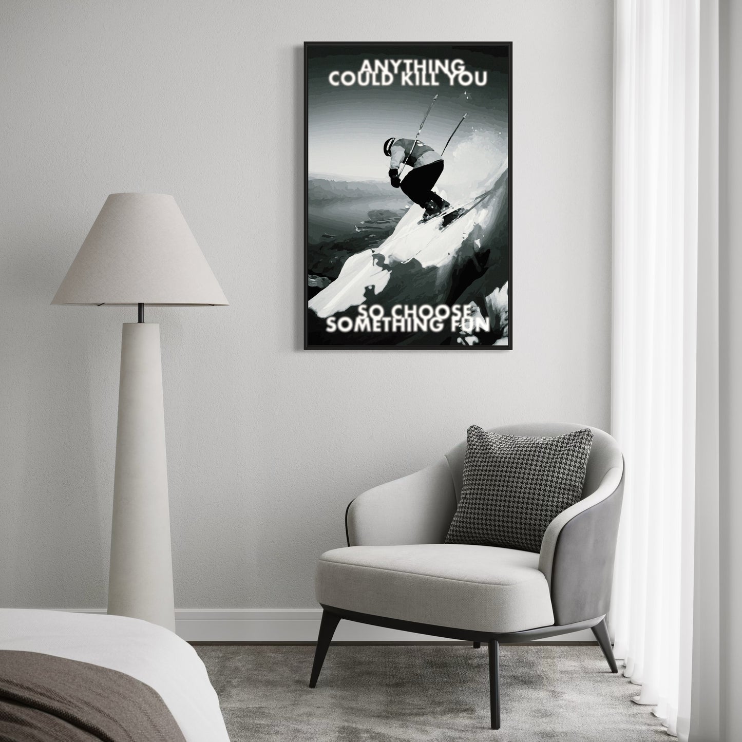 EXPLORETHEWRLD Skiing Poster