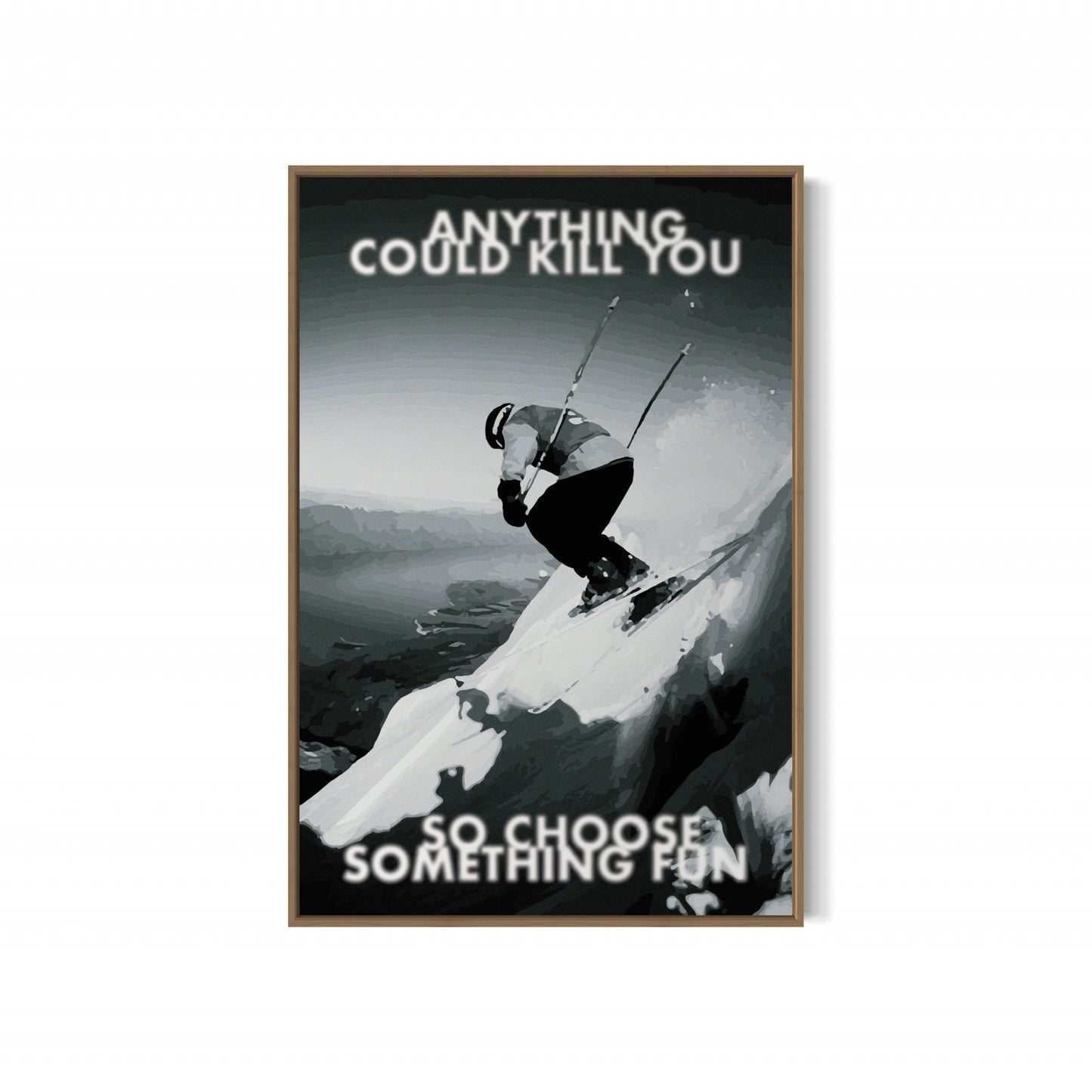 EXPLORETHEWRLD Skiing Poster
