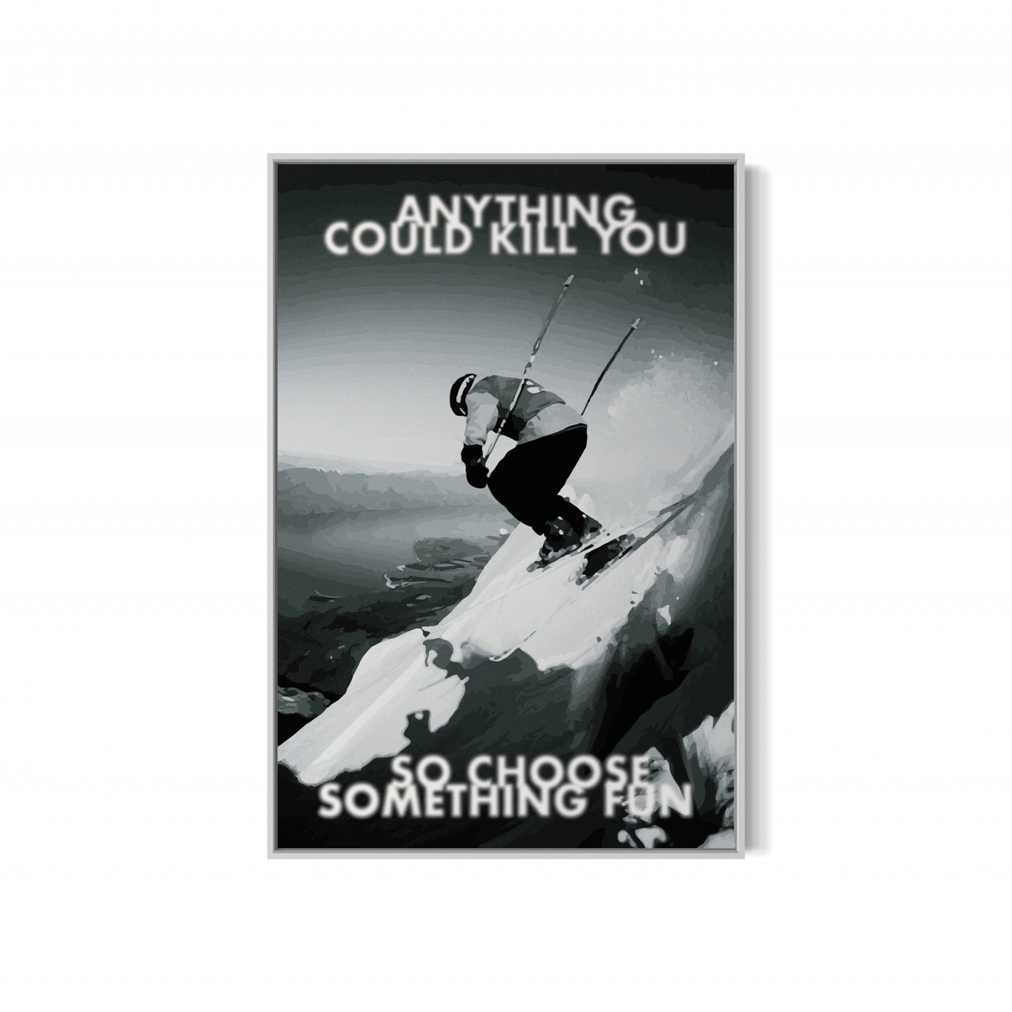 EXPLORETHEWRLD Skiing Poster