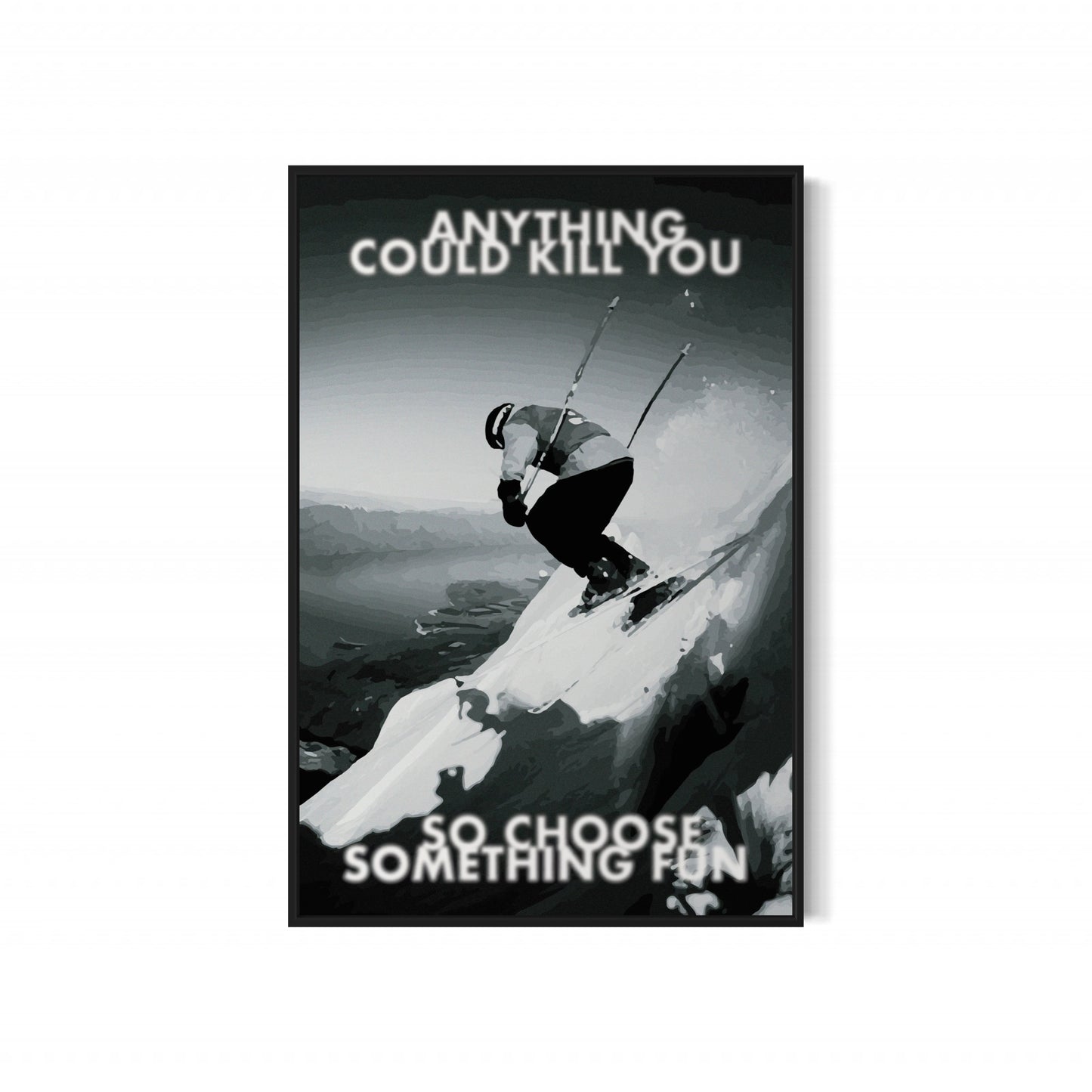 EXPLORETHEWRLD Skiing Poster