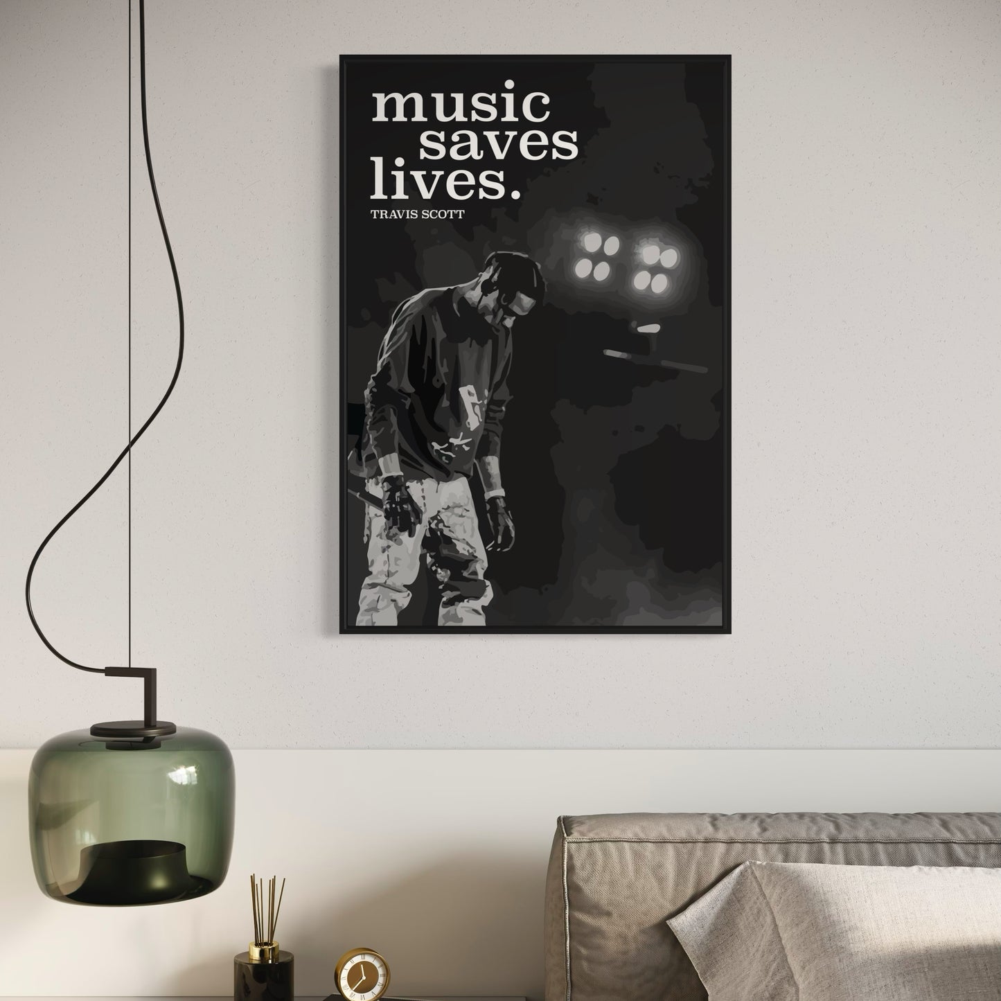 TRAVIS SCOTT Music Saves Lives Poster