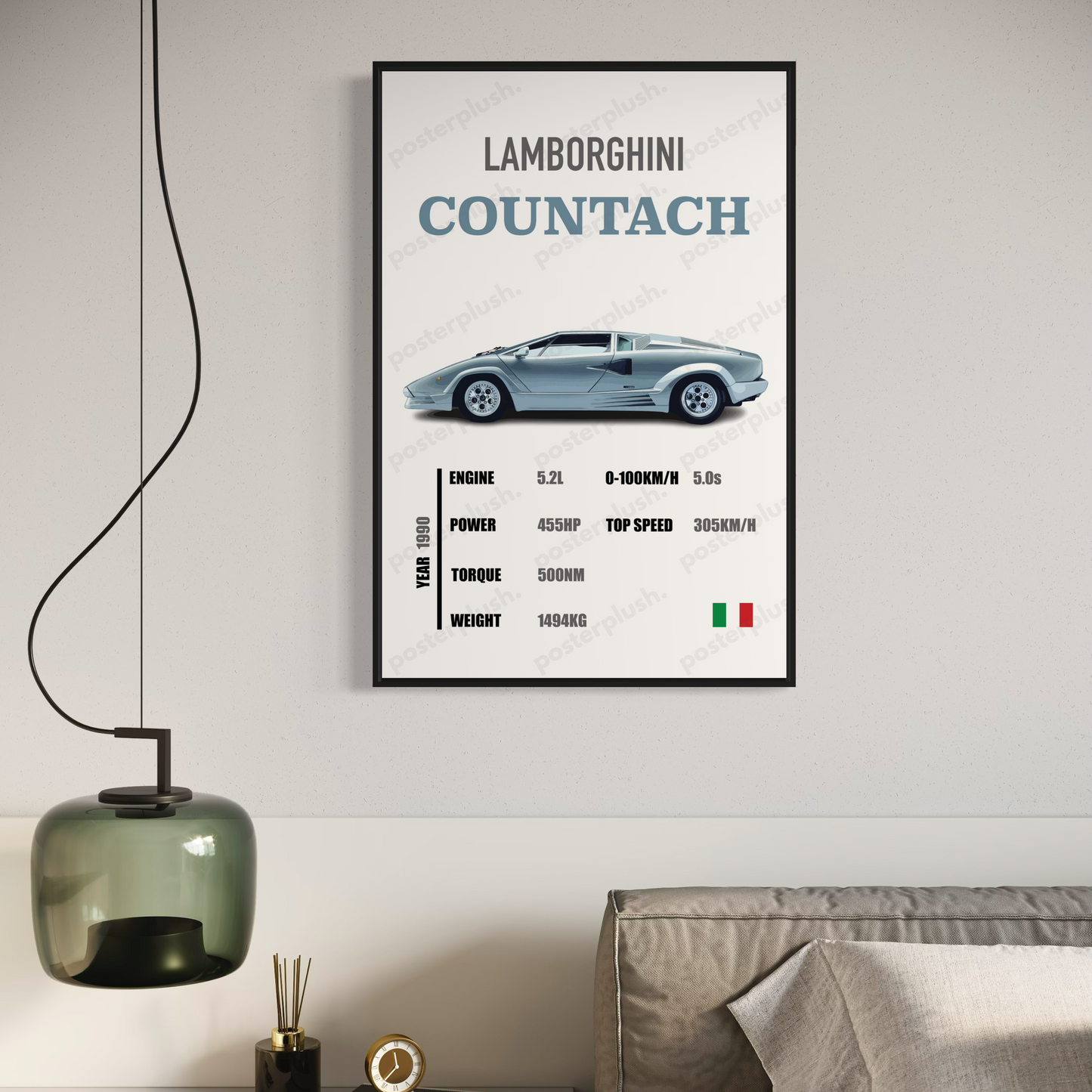 Lamborghini Countach - Specifications Poster