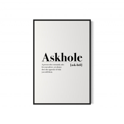 ASKHOLE Poster