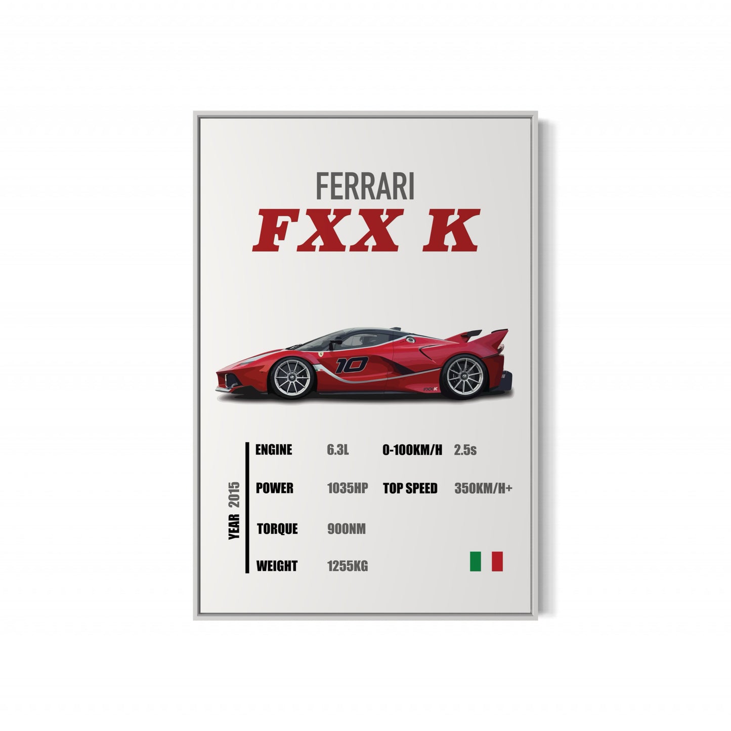 Ferrari FXX K - Specifications Poster