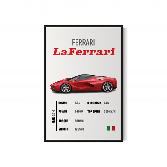 Ferrari Laferrari - Specifications Poster