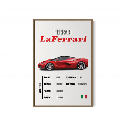 Ferrari Laferrari - Specifications Poster