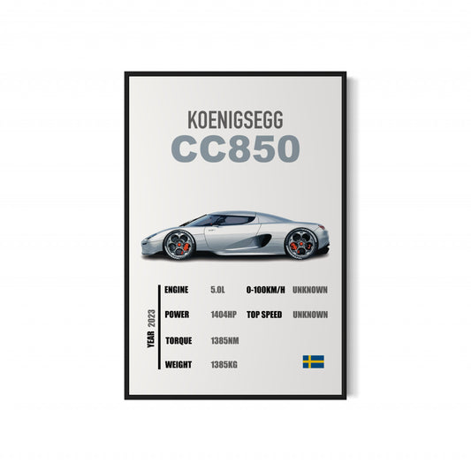 Koenigsegg CC850 - Specifications Poster