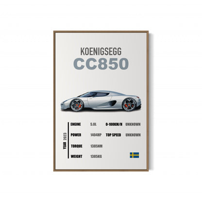 Koenigsegg CC850 - Specifications Poster