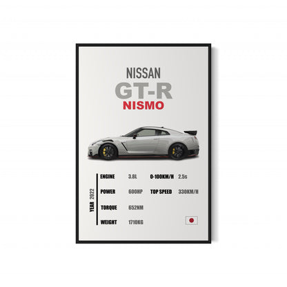 Nissan GT-R Nismo - Specifications Poster
