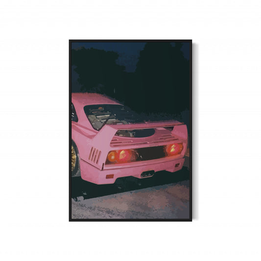 Pink Ferrari F40 Poster