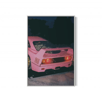 Pink Ferrari F40 Poster