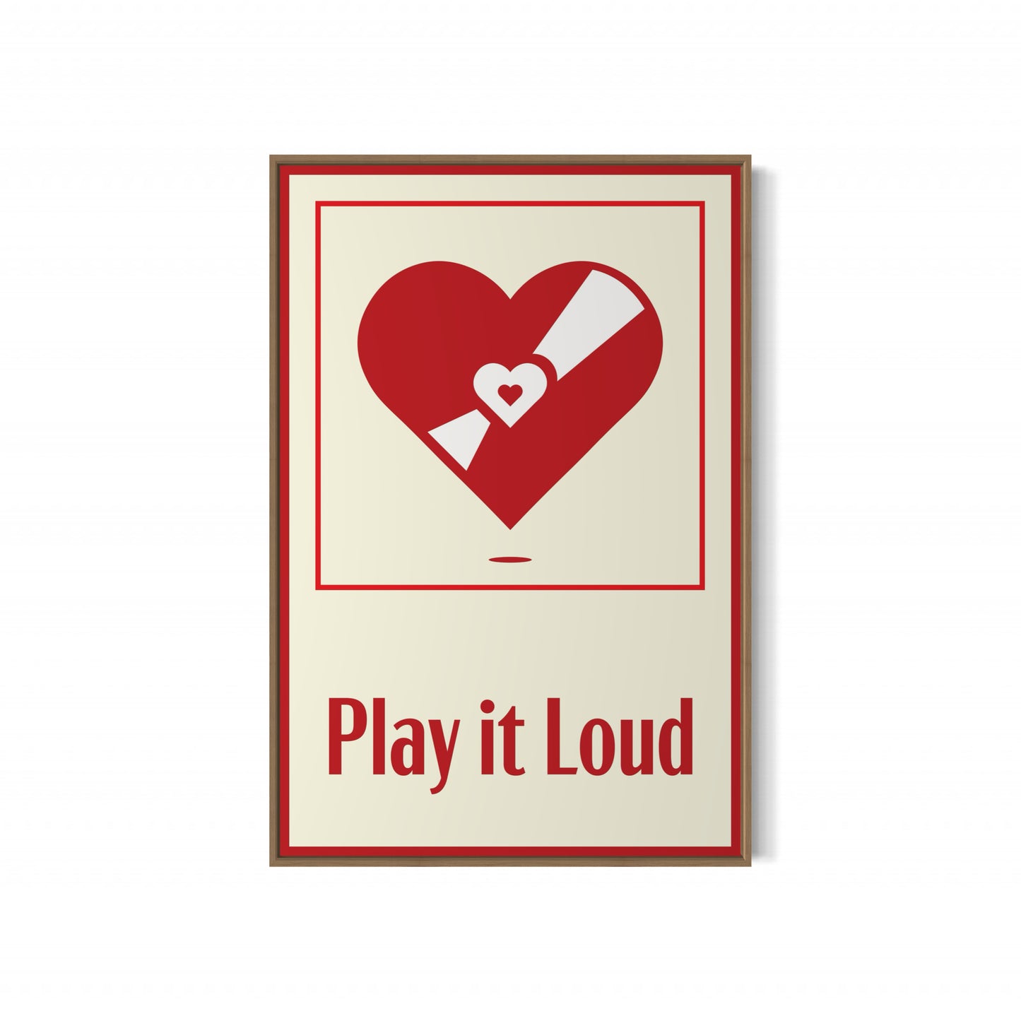 Vinyl Heart Play it Loud Poster