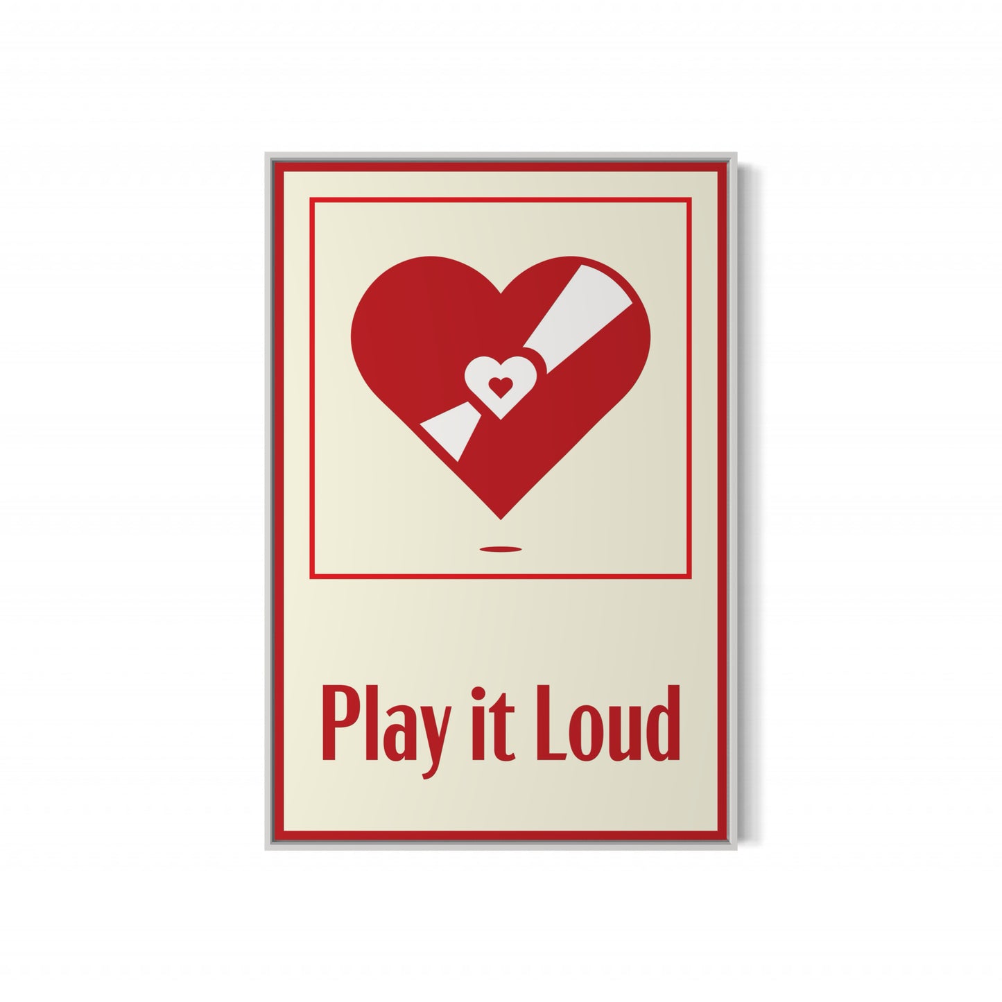 Vinyl Heart Play it Loud Poster
