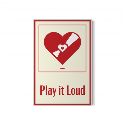 Vinyl Heart Play it Loud Poster