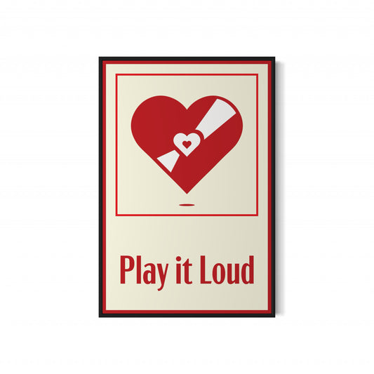 Vinyl Heart Play it Loud Poster