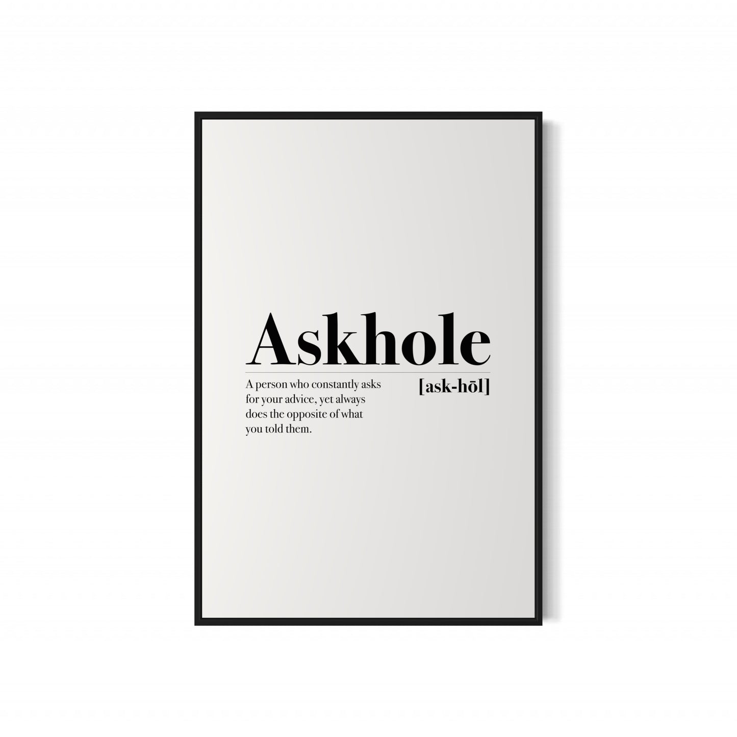 ASKHOLE Poster