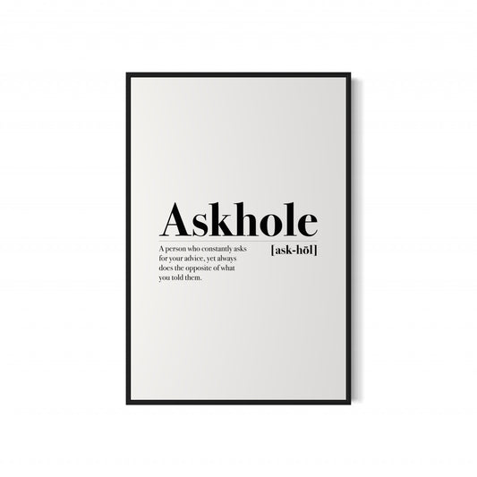 ASKHOLE Poster