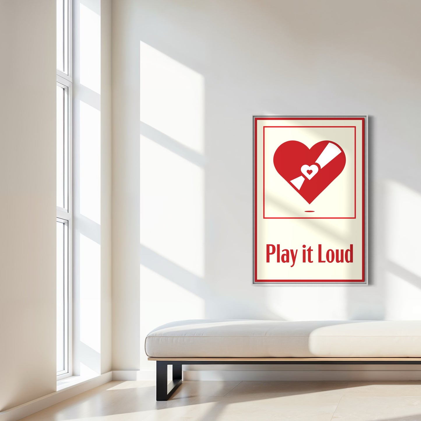 Vinyl Heart Play it Loud Poster
