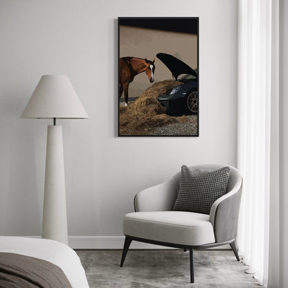Horse x Porsche Poster