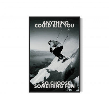 EXPLORETHEWRLD Skiing Poster