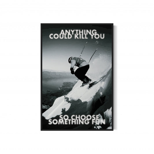EXPLORETHEWRLD Skiing Poster
